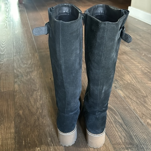 Eric Michael Tall Zip-Up Suede Black Boots, Size EU36 - Picture 2 of 10